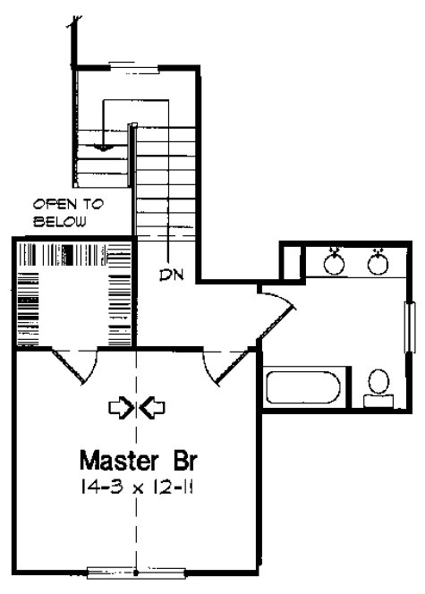 Second Floor Plan for House Plan #186742