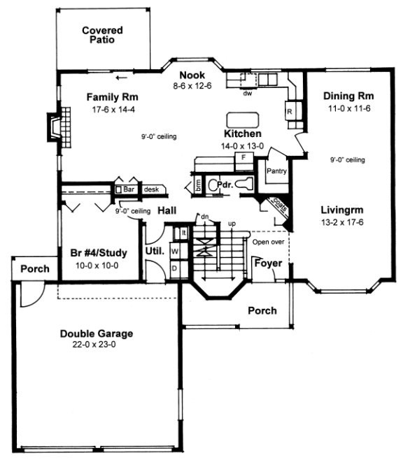 Main Floor Plan for House Plan #200944