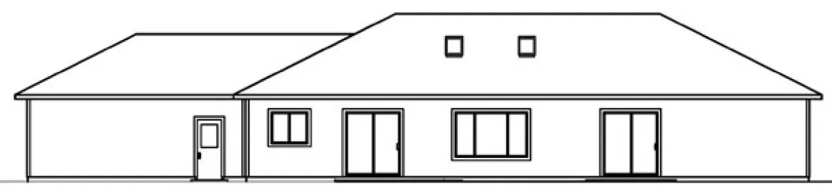 Rear Elevation for House Plan #348723