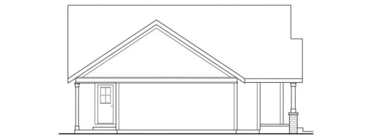 Left Elevation for House Plan #344823