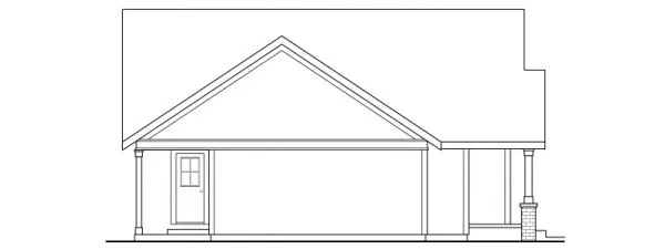 Left Elevation for House Plan #344823