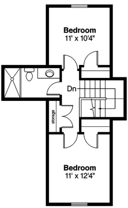 Second Floor Plan for House Plan #344823