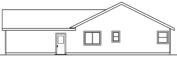 Rear Elevation for House Plan #343923
