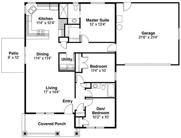 Main Floor Plan for House Plan #343923