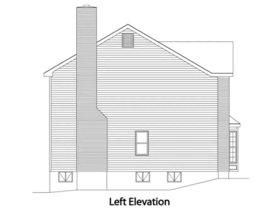 Left Elevation for House Plan #417079