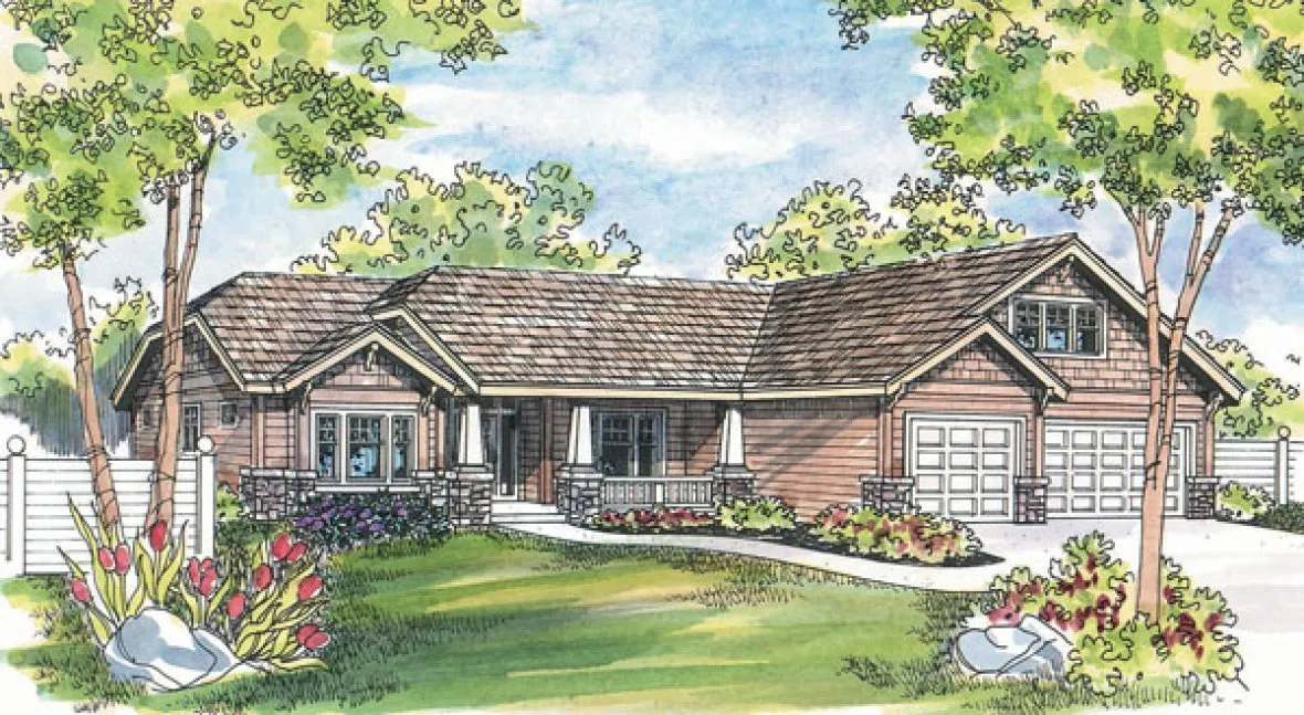 Full Rendering for House Plan #345033