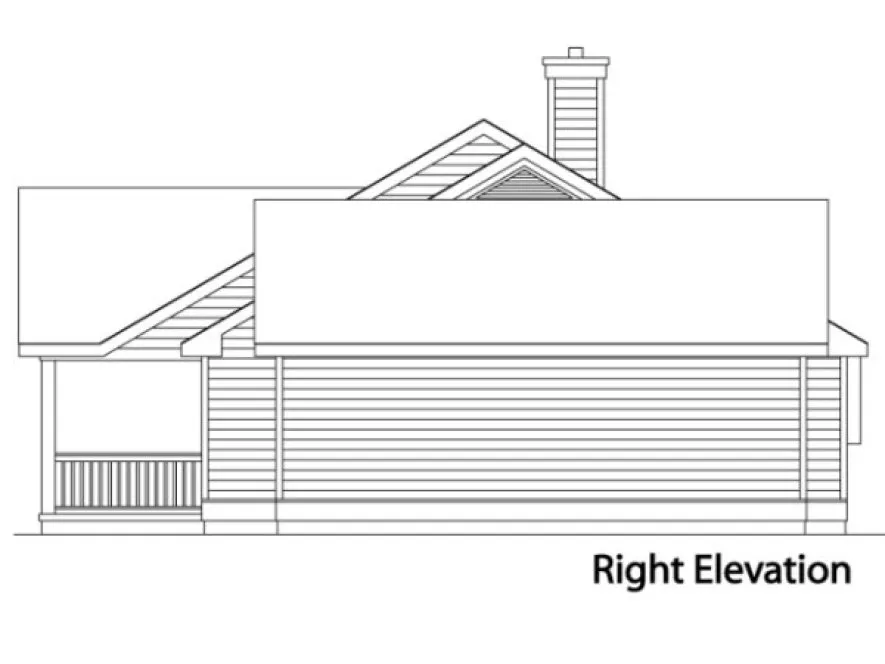 Right Elevation for House Plan #418079