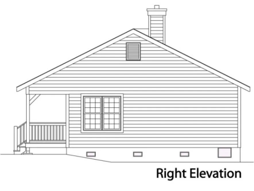 Right Elevation for House Plan #413379