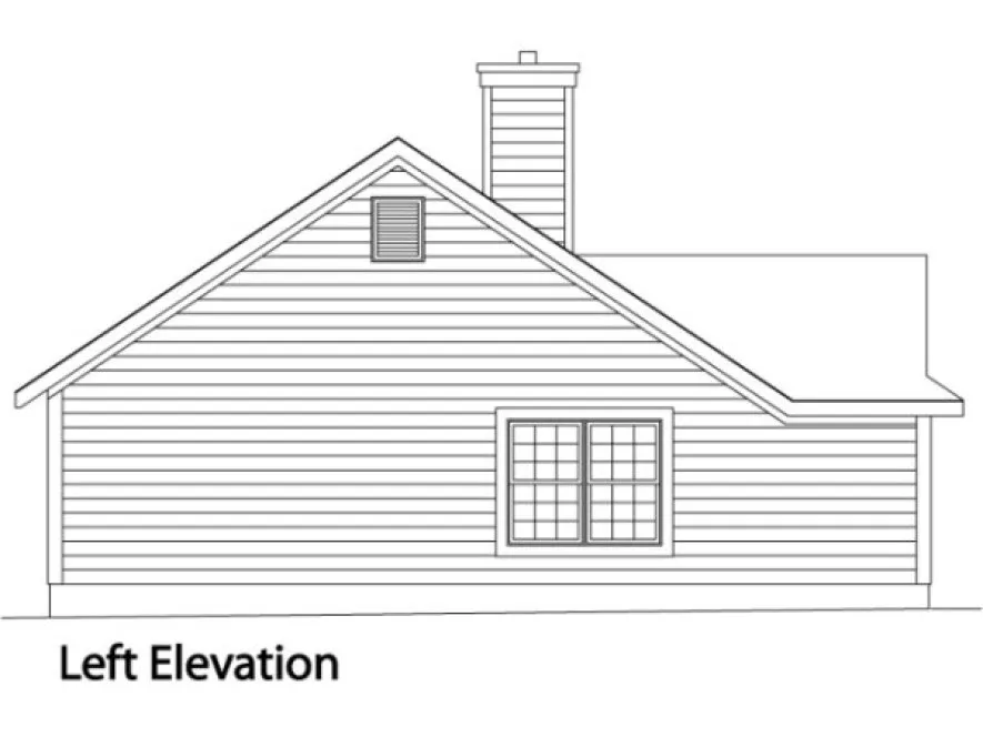 Left Elevation for House Plan #414379