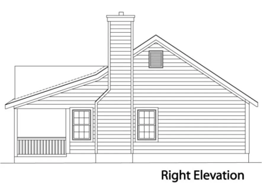 Right Elevation for House Plan #414379