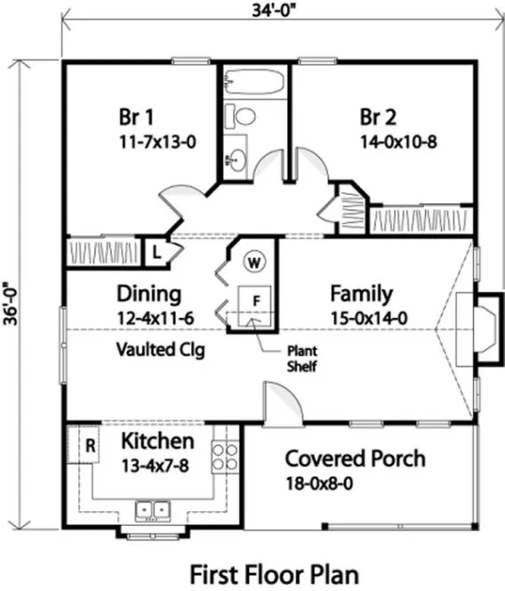 Main Floor Plan for House Plan #414379
