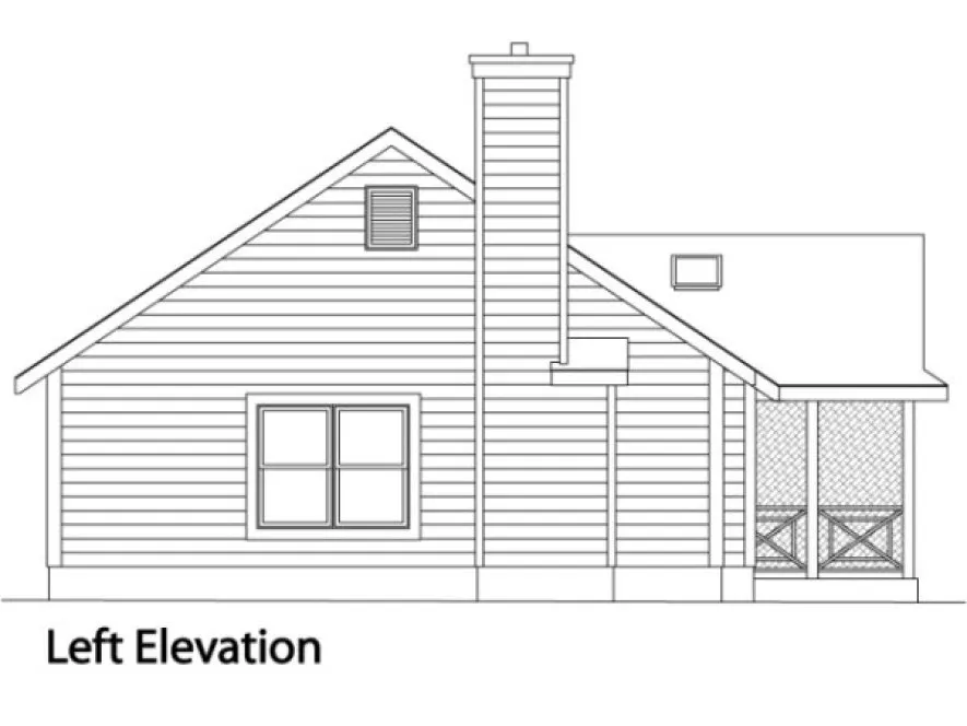Left Elevation for House Plan #415379