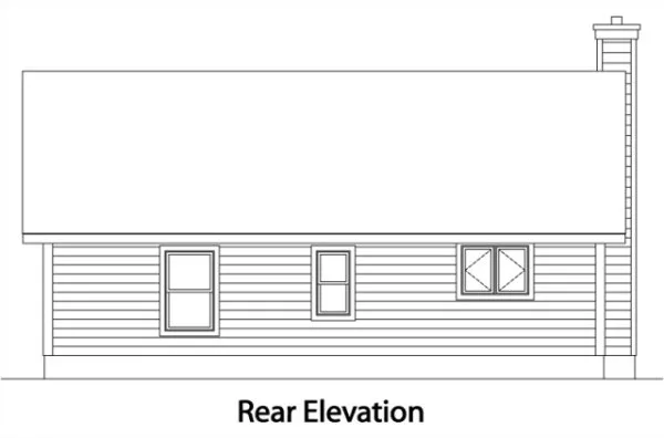 Rear Elevation for House Plan #415379