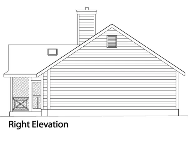 Right Elevation for House Plan #415379