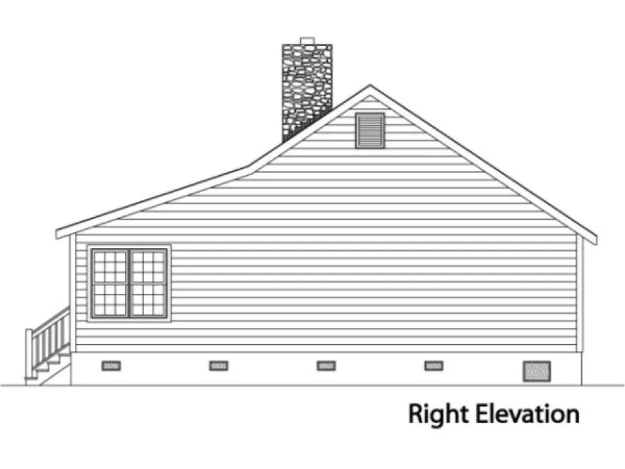 Right Elevation for House Plan #416379