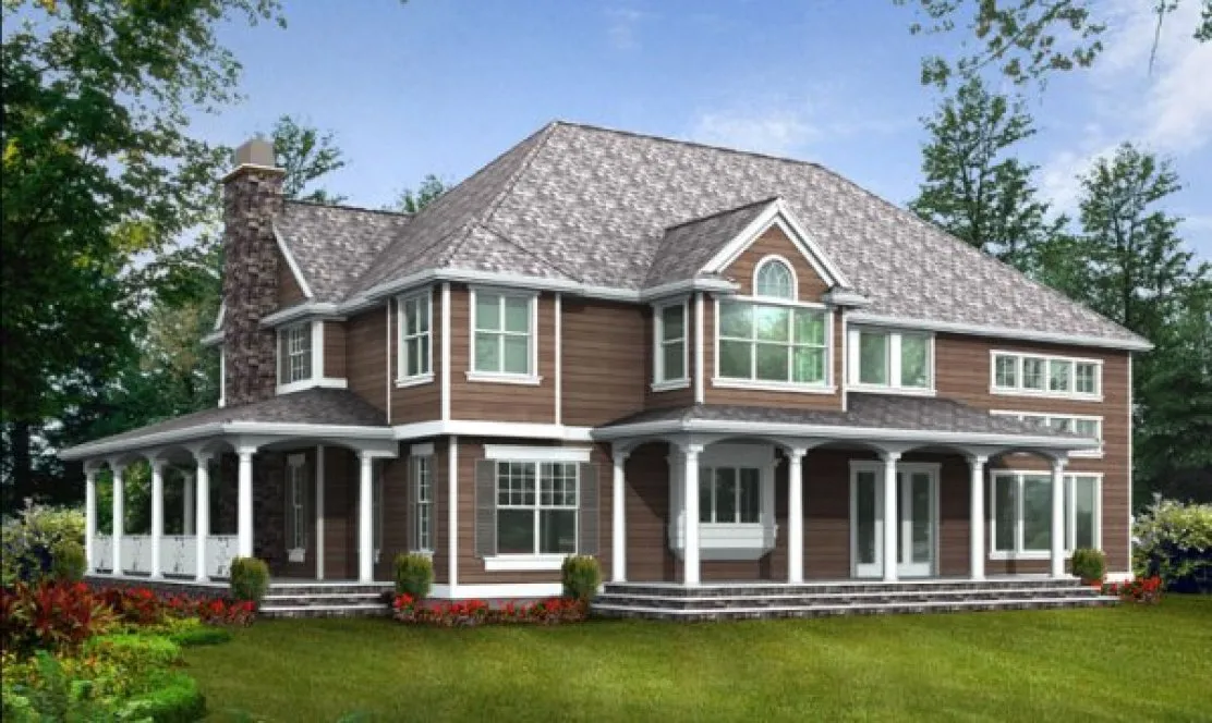 Rear Elevation for House Plan #330274