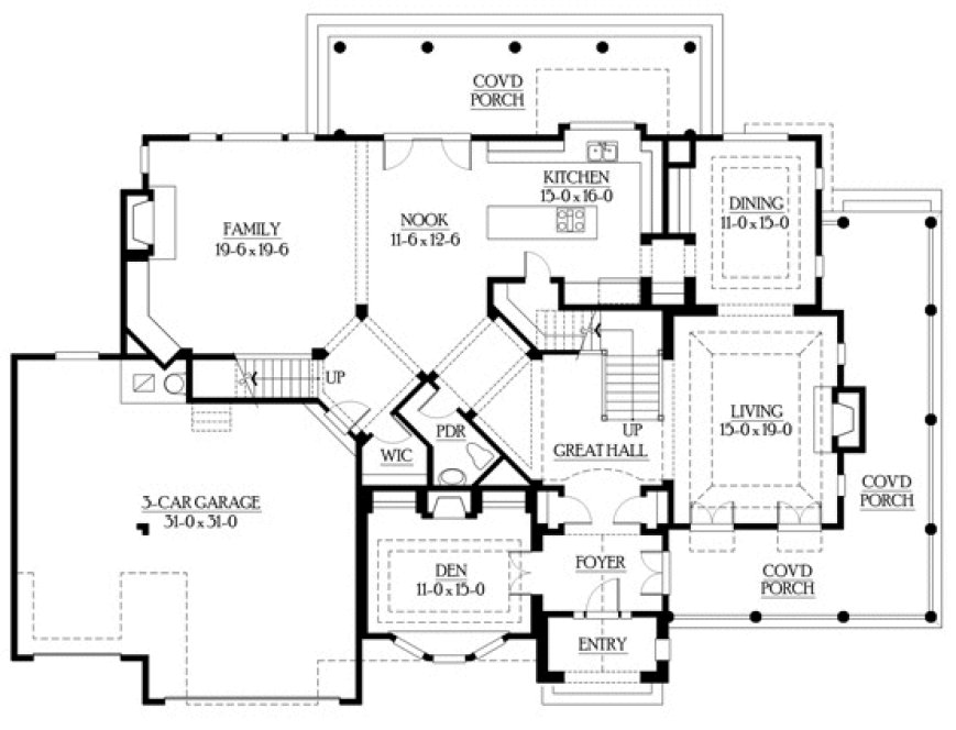 Main Floor Plan for House Plan #330274