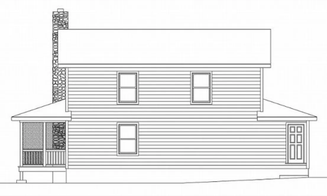 Rear Elevation for House Plan #417379