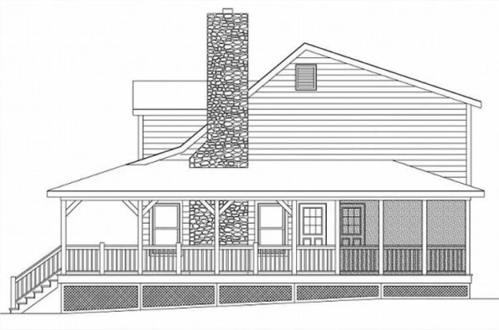 Right Elevation for House Plan #417379
