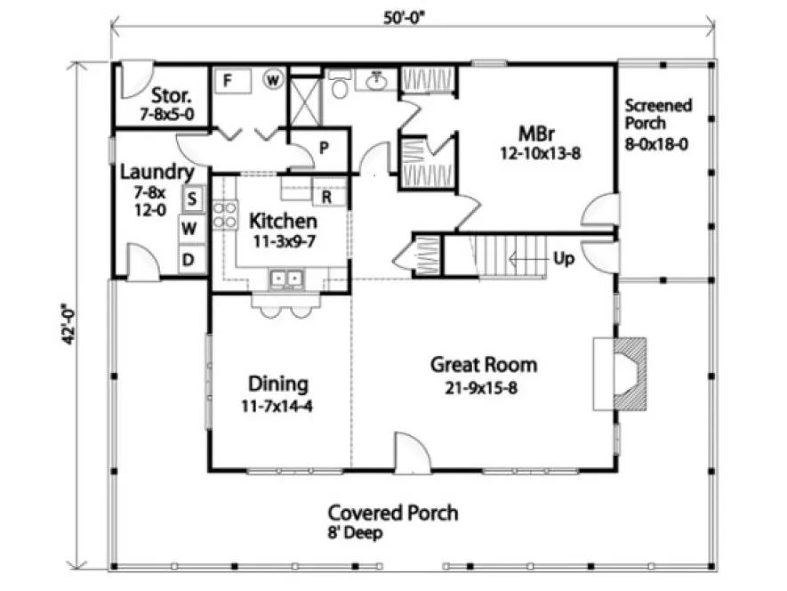 Main Floor Plan for House Plan #417379