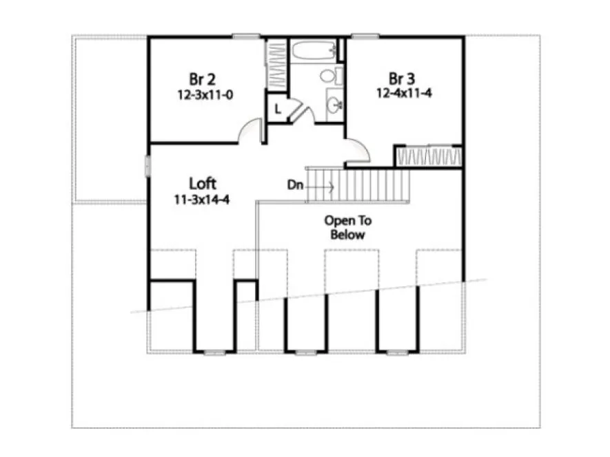 Second Floor Plan for House Plan #417379