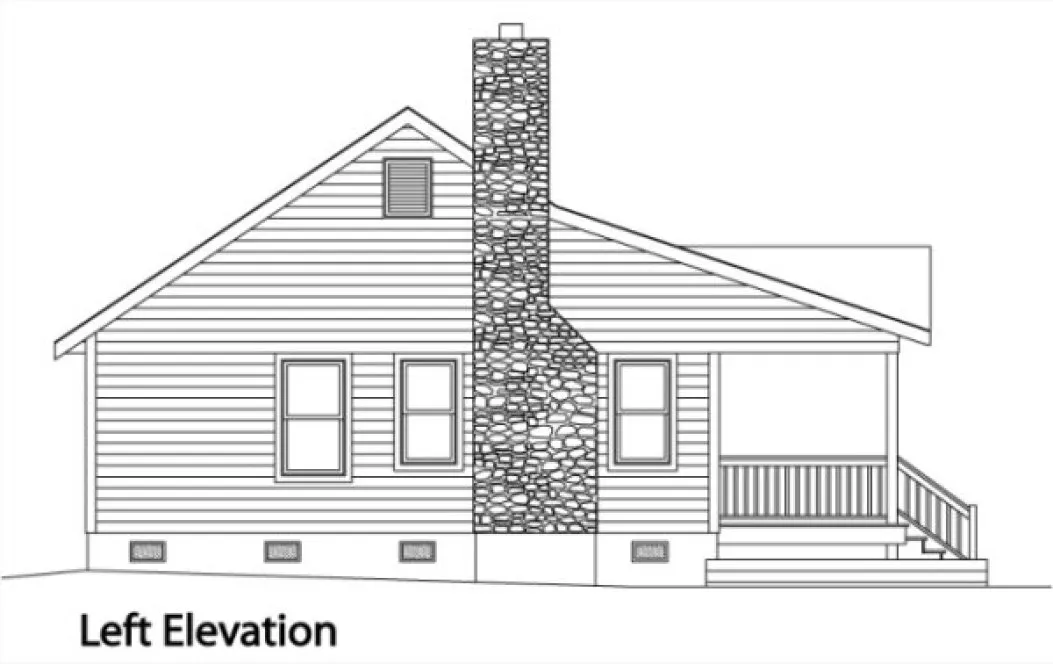 Left Elevation for House Plan #418379