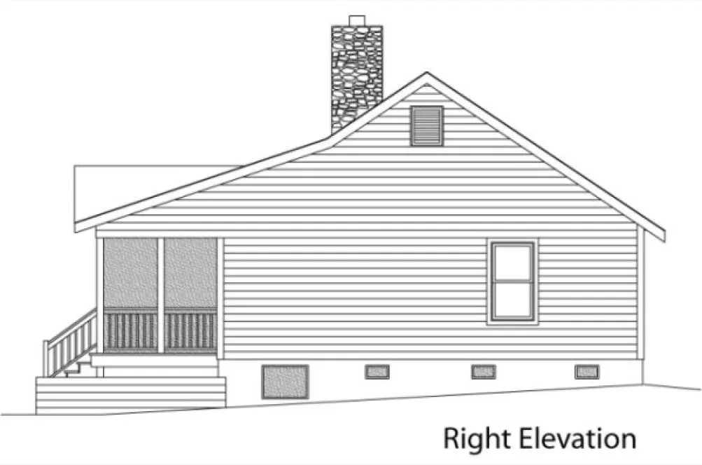 Right Elevation for House Plan #418379