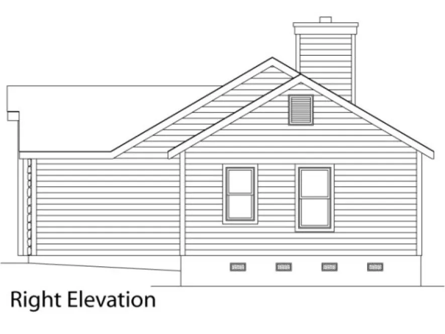 Right Elevation for House Plan #419379
