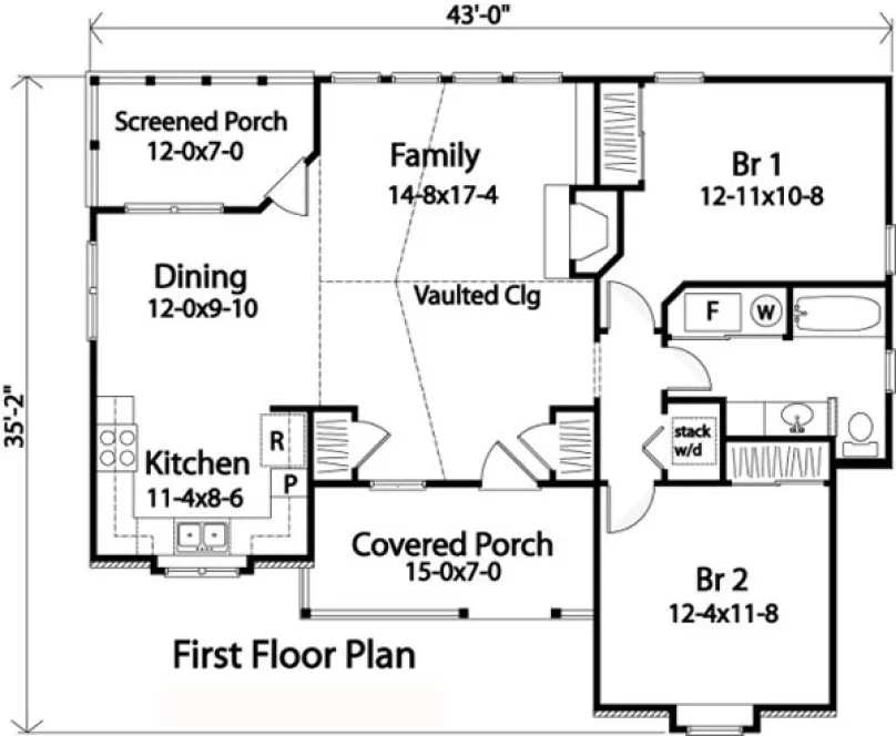 Main Floor Plan for House Plan #419379