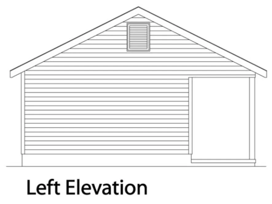 Left Elevation for House Plan #411479