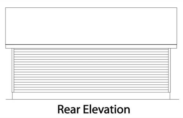 Rear Elevation for House Plan #411479