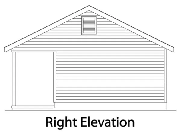 Right Elevation for House Plan #411479