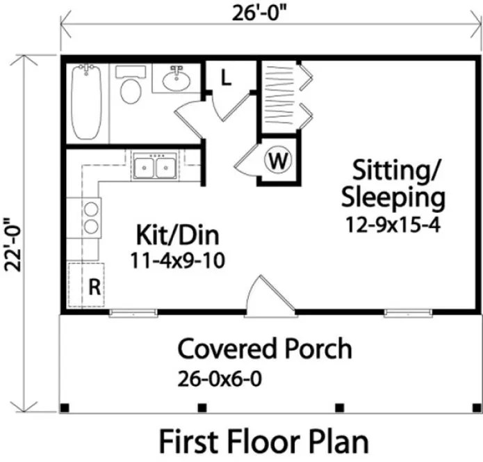 Main Floor Plan for House Plan #411479