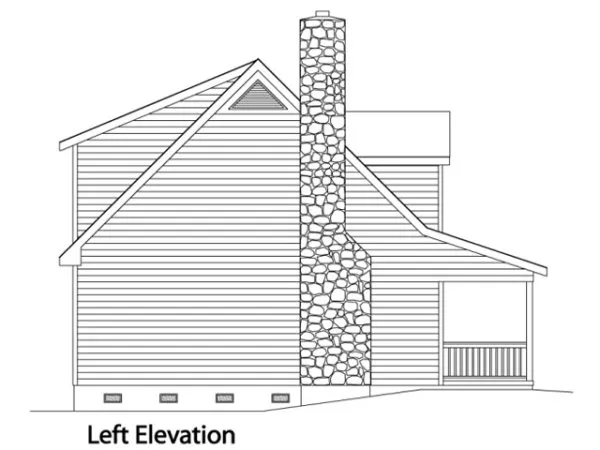 Left Elevation for House Plan #410189