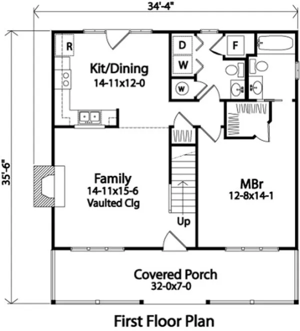 Main Floor Plan for House Plan #410189