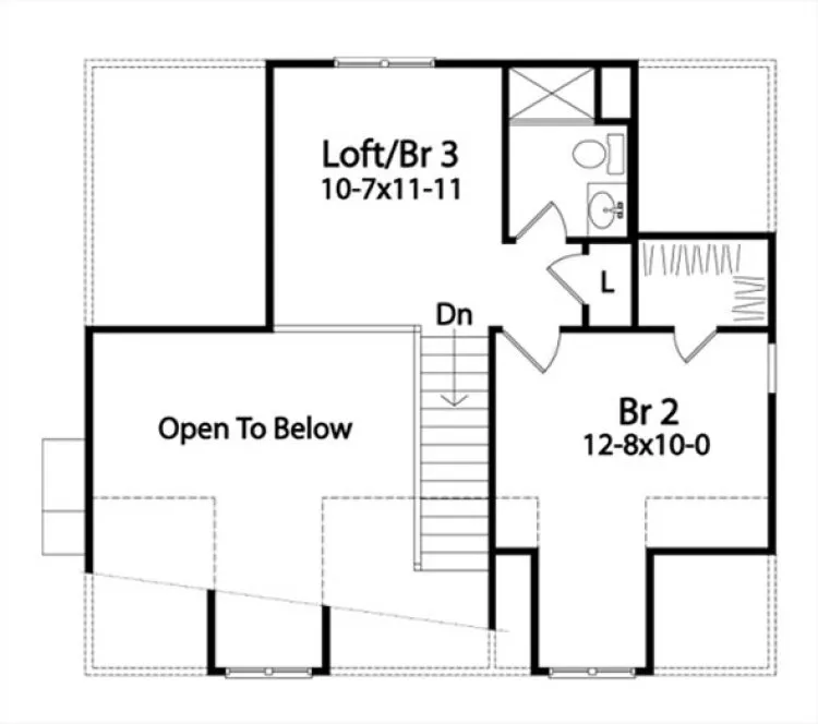Second Floor Plan for House Plan #410189