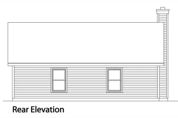 Rear Elevation for House Plan #412189