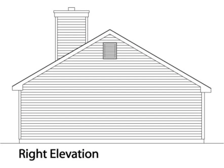 Right Elevation for House Plan #412189