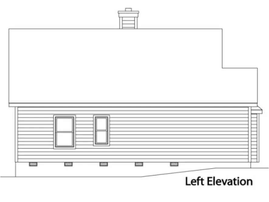 Left Elevation for House Plan #413189