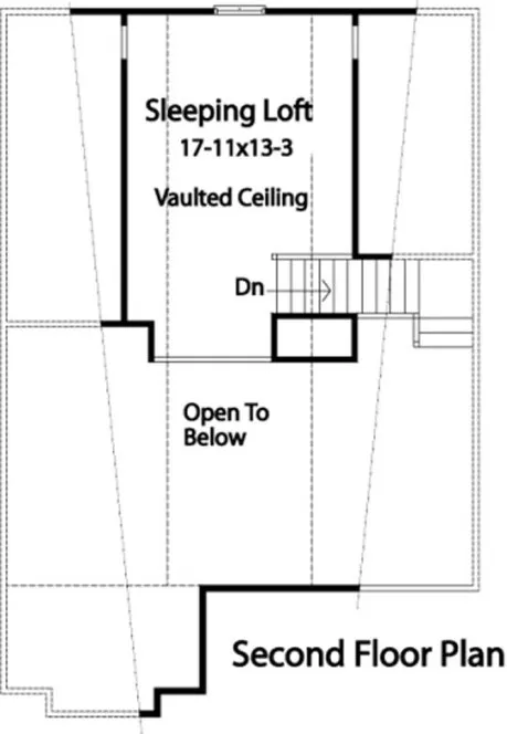 Second Floor Plan for House Plan #413189