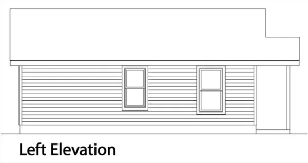 Left Elevation for House Plan #415189