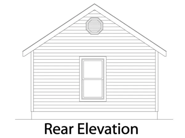 Rear Elevation for House Plan #415189