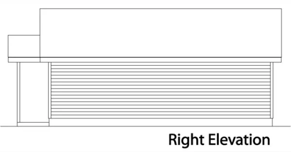 Right Elevation for House Plan #415189