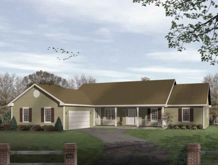 Full Rendering for House Plan #411289