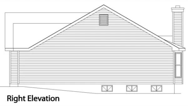 Right Elevation for House Plan #412289