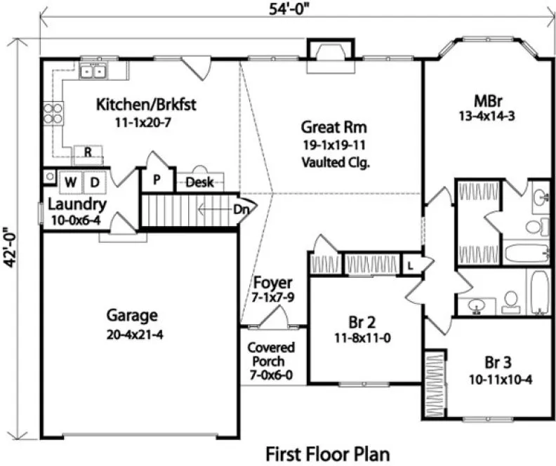 Main Floor Plan for House Plan #412289