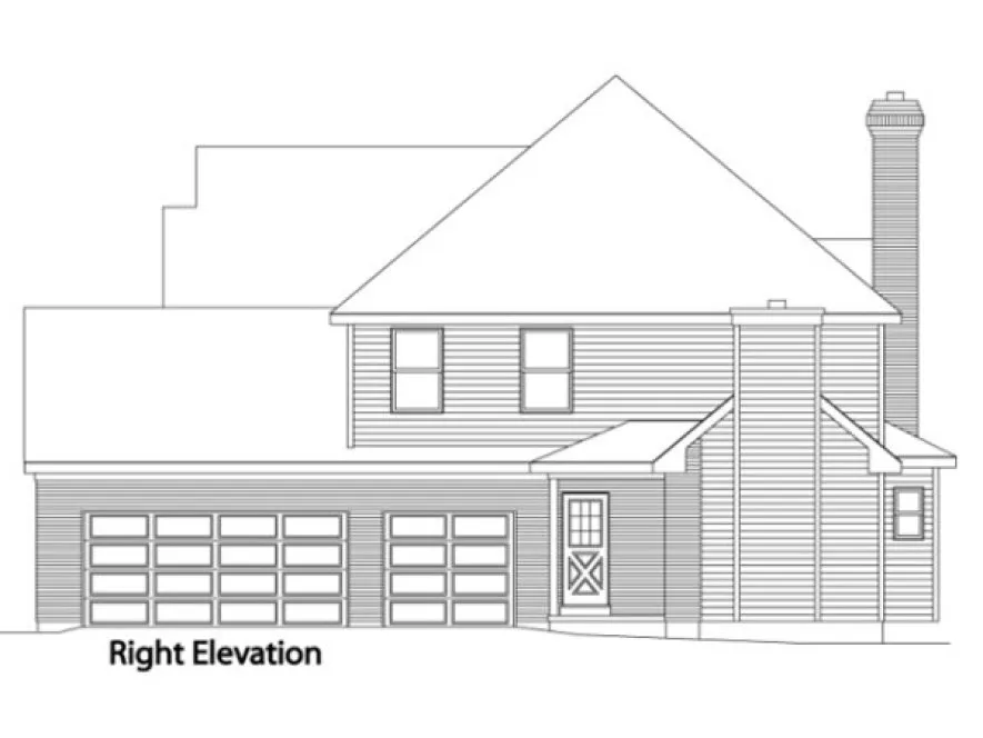 Right Elevation for House Plan #414099