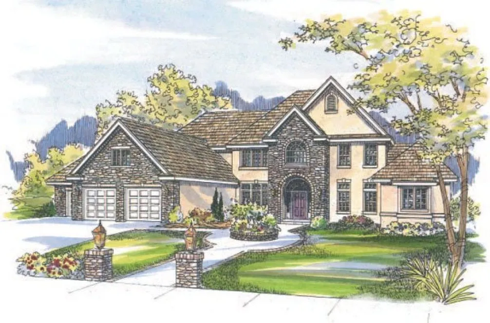 Full Rendering for House Plan #346033