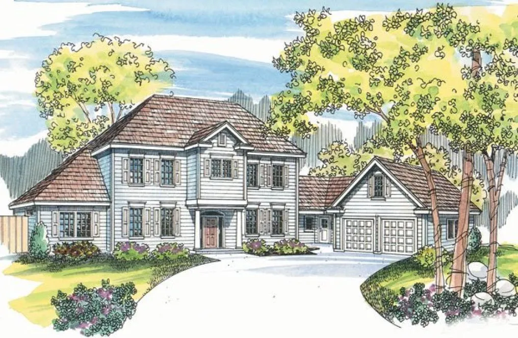 Full Rendering for House Plan #344133