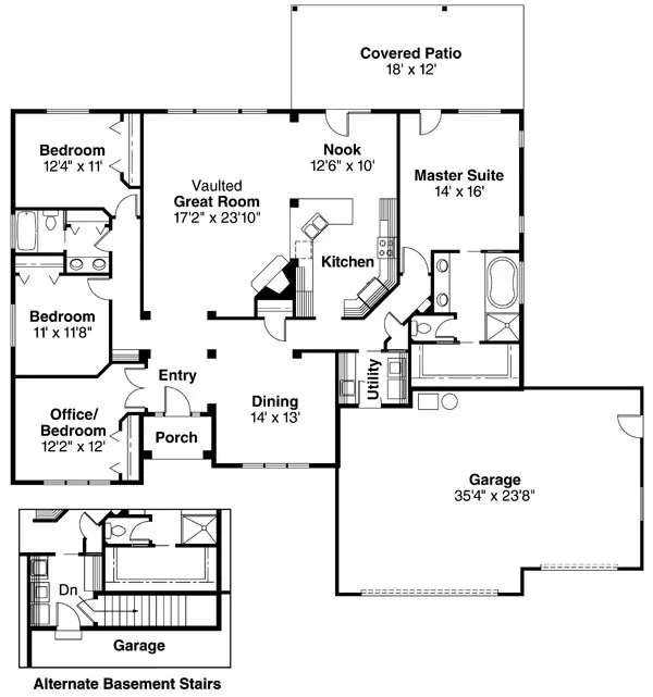 Main Floor Plan for House Plan #348133